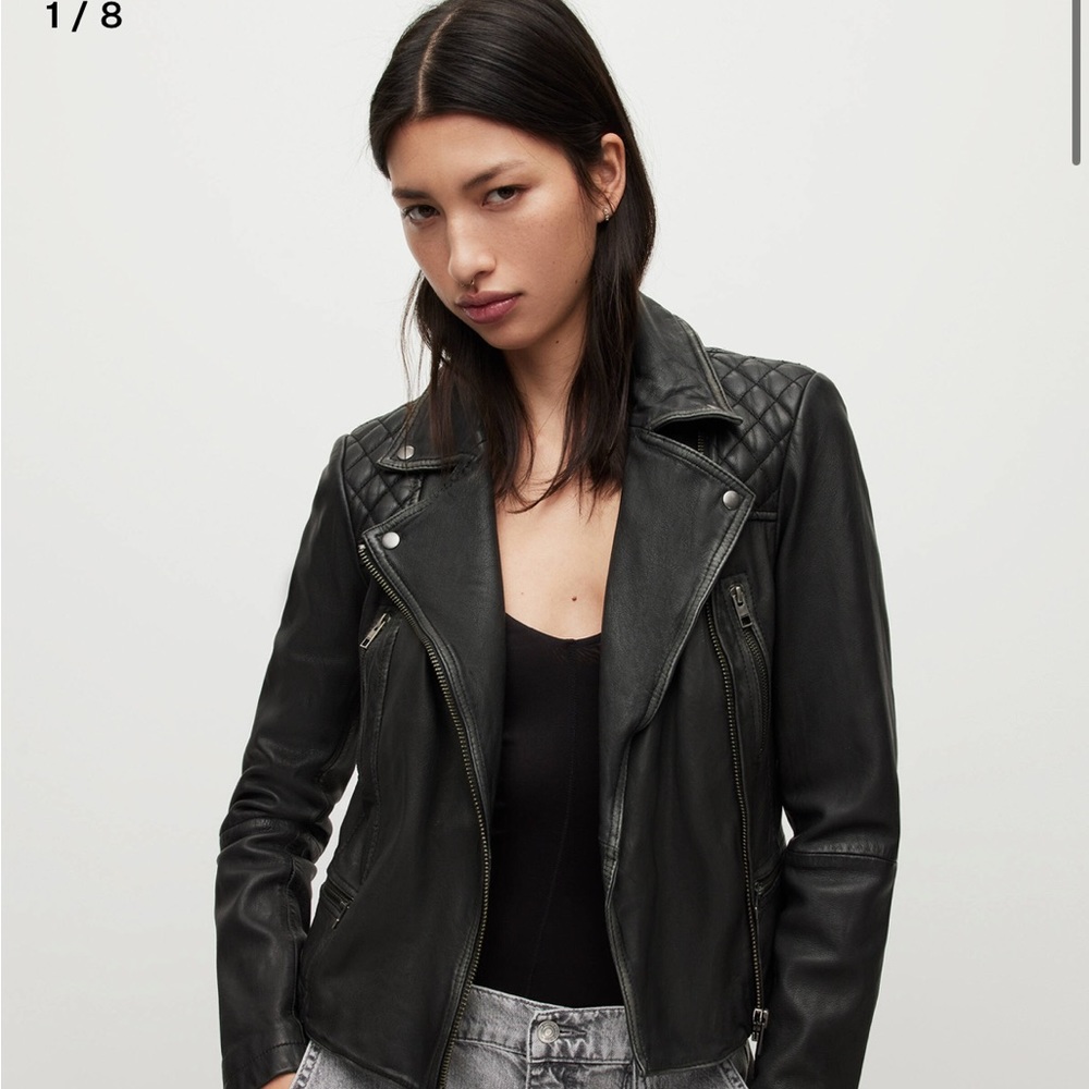 All saints leather jacket